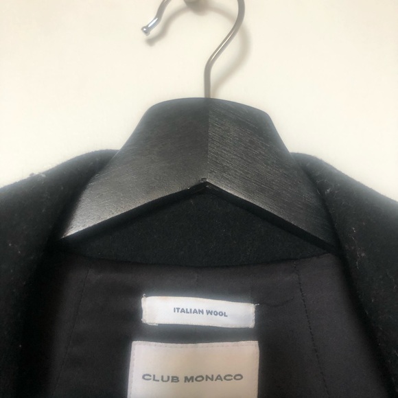 Club Monaco Black Wool coat in size S - Picture 4 of 4
